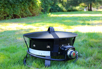 Foyer à Propane Outland Firebowl Deluxe 58 000 BTU – Foyer Portable Certifié CSA pour Activités de Plein Air, Flammes Propres et Sans Fumée