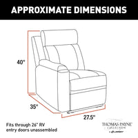 Fauteuil inclinable Thomas Payne Heritage pour VR – Configuration Droite – Tissu Norlina