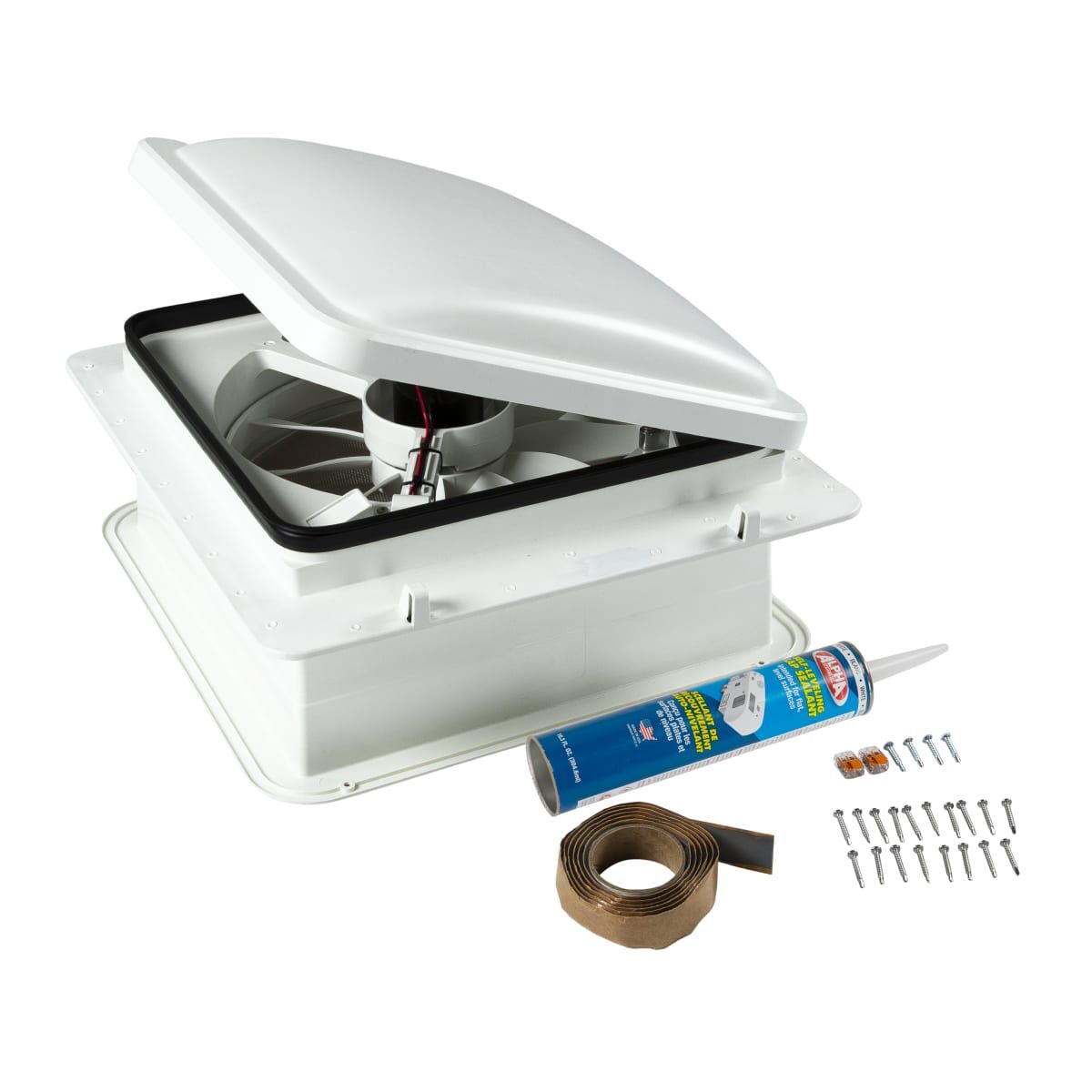 Ventilateur de Toit Furrion pour VR - 14'' avec Couvercle Manuel - Blanc