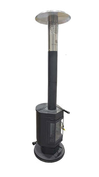 Chauffe-terrasse à granules noir 75 000 BTU – 18 lb