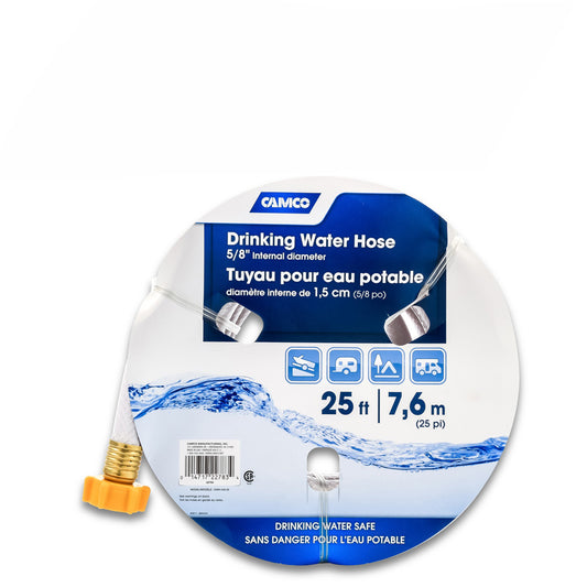 Tuyau d’eau potable 5/8" x 25’ – Boyau pour roulotte et VR