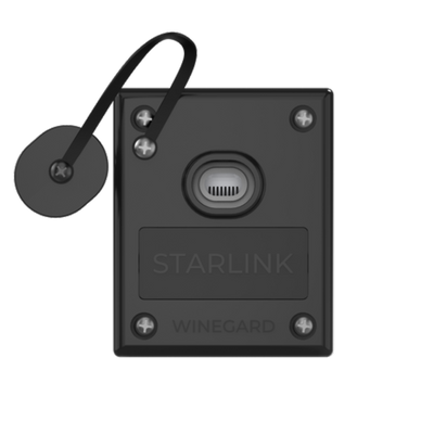 Plaque murale Starlink Standard noire pour VR – Installation propre et discrète