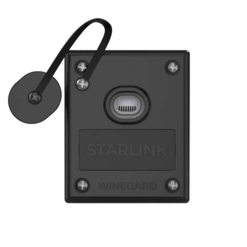 Plaque murale Starlink Standard noire pour VR – Installation propre et discrète