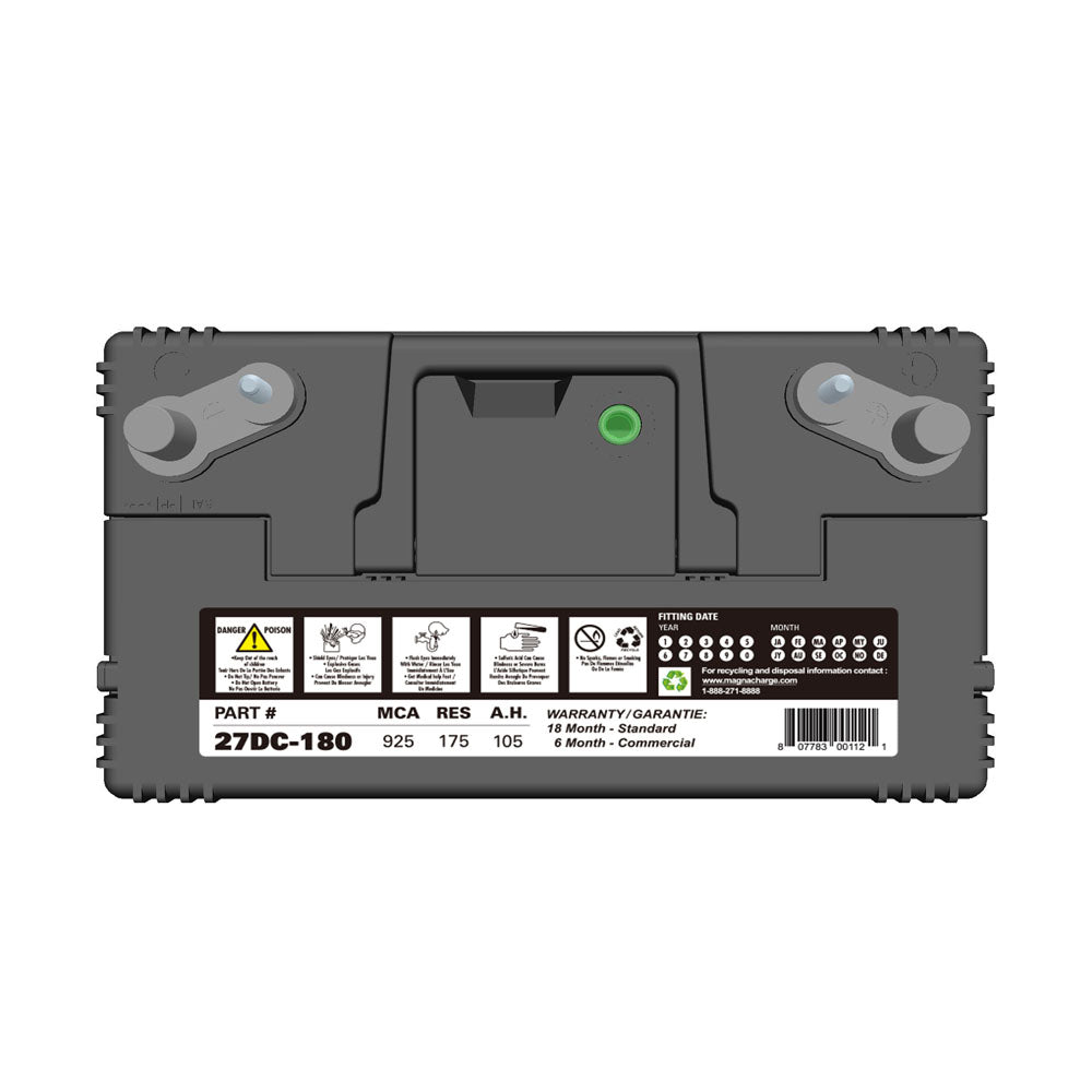 Batterie 12V Magnacharge 27DC-180 Groupe 27 à décharge profonde