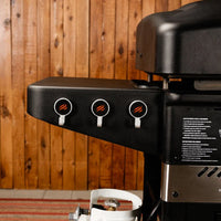 Station Gril Airfryer Patio 28" avec tiroir de maintien au chaud et gestion des graisses