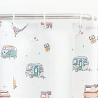 Vintage Caravan Shower Curtain – Perfect for Camping Lovers