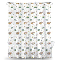 Vintage Caravan Shower Curtain – Perfect for Camping Lovers