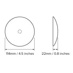 Lumière LED de plafond 12V avec interrupteur pour VR – 4.5" blanche