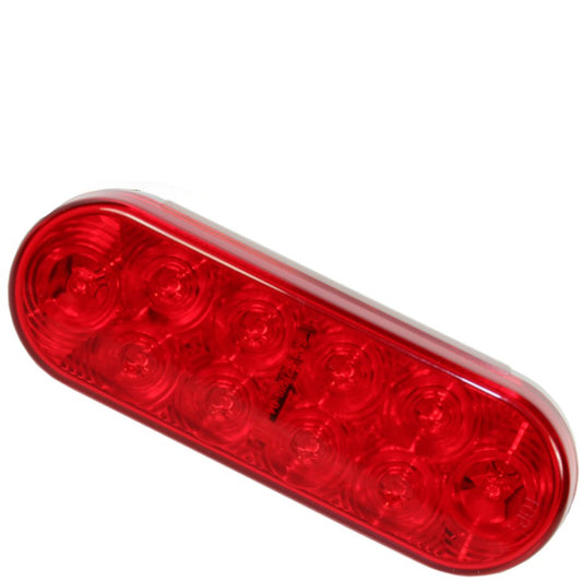 Lumière ovale rouge 6" à 10 LED pour remorque