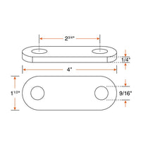 Shackle Link 2 3/4" en acier plaqué zinc – Pièce de suspension robuste