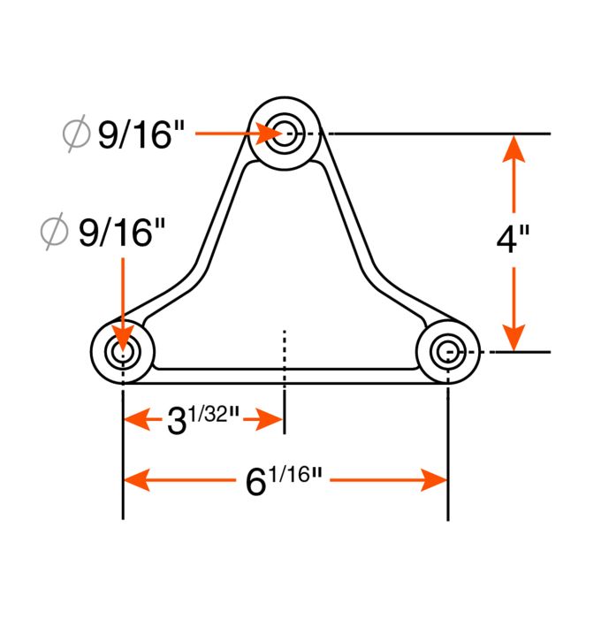 Equalizer galvanisé 3.5K – Suspension remorque 6 1/16" x 4" | Pièce standard durable