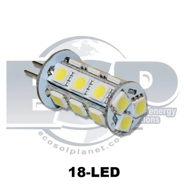 Ampoule 18 LEDs 360 degrés G4 blanc chaud