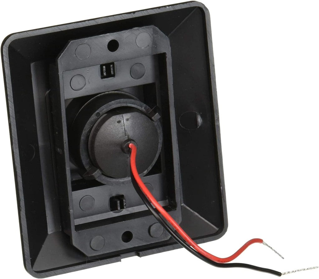 Station de charge USB noire - 2 ports 2,1 A, montage décoratif, 12V