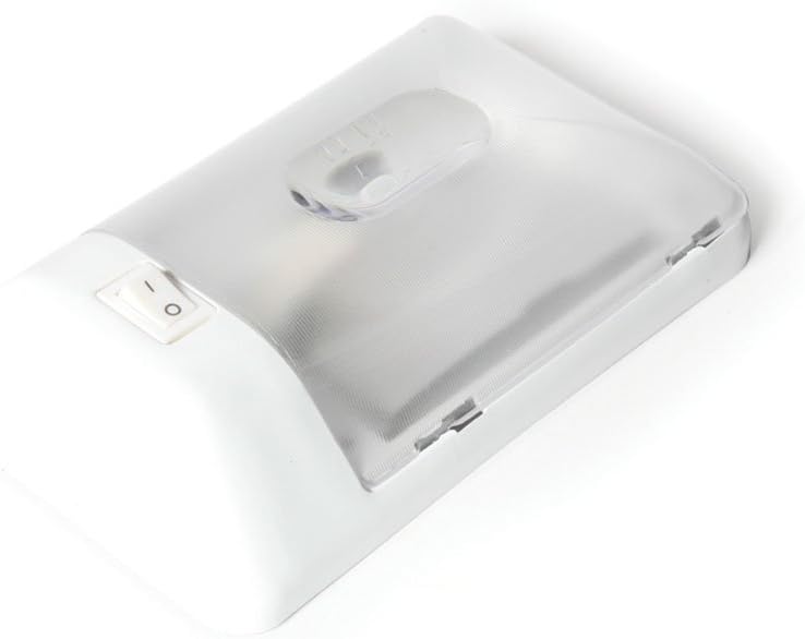 Lampe de Plafond Dôme Remplacement 12V, Lentille Transparente, Ampoule Incandescente, 7” x 4.5”