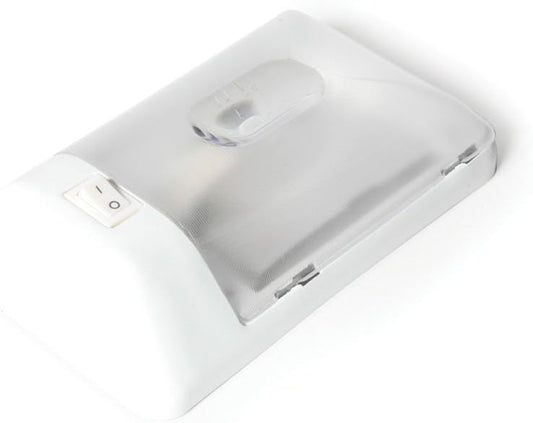 Lampe de Plafond Dôme Remplacement 12V, Lentille Transparente, Ampoule Incandescente, 7” x 4.5”