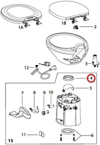 Joint à boule Thetford 42141 pour toilette Aqua Magic Residence – Blanc