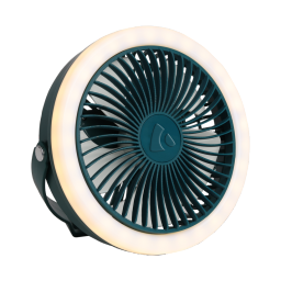 Ventilateur de Camping Rechargeable avec Lumière LED – Compact et Portable
