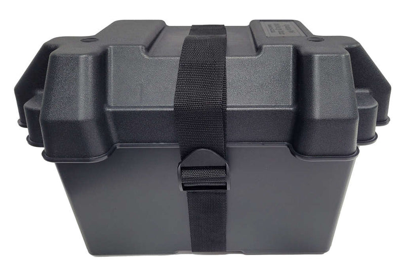 Boîtier de Batterie Groupe 27 Ventilé avec Sangle – Polypropylène Résistant
