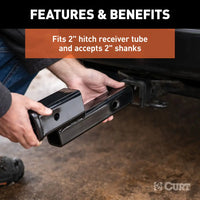 CURT 2-Inch Hitch Adapter with 2-Inch Drop or Rise - 7,500 lb
