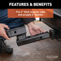 CURT 2-Inch Hitch Adapter with 4-Inch Drop/Rise – 7,500 lb