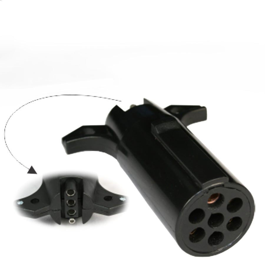 Adaptateur 7 brins rond vers 4 brins – Convertisseur de prise de remorque