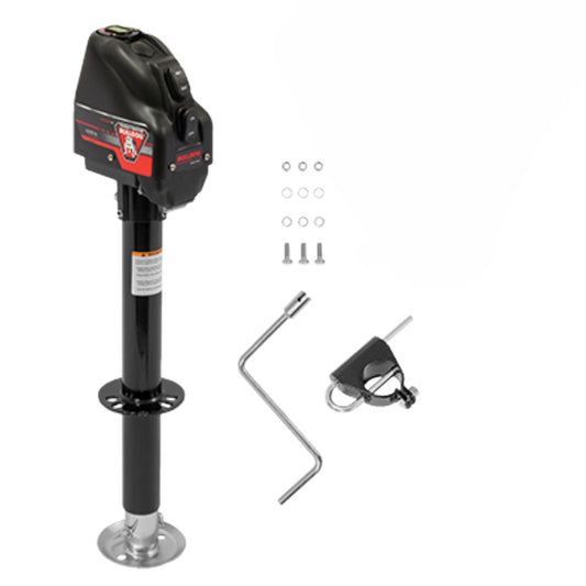 Vérin électrique 4000 lb noir pour remorque – Jack électrique robuste