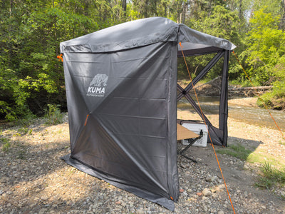 Bear Cub KUMA Privacy Panel for Gazebo - Grey | Wind & Rain Protection