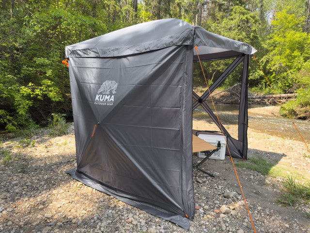 Bear Cub KUMA Privacy Panel for Gazebo - Grey | Wind & Rain Protection