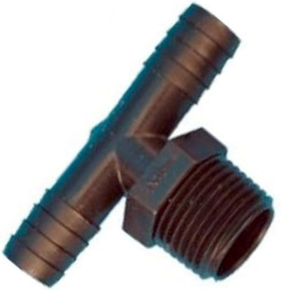 Plumbing T-Adapter 3/8"MPTx1/2"x1/2"Barb