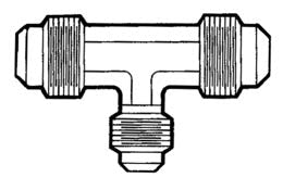 Union en T mâle flare 1/2 x 3/8 x 3/8 – Raccord en laiton pour plomberie et gaz