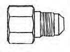 3/8" Male Flare to 1/2" Female Flare Reducer - Brass | Connector 741-048