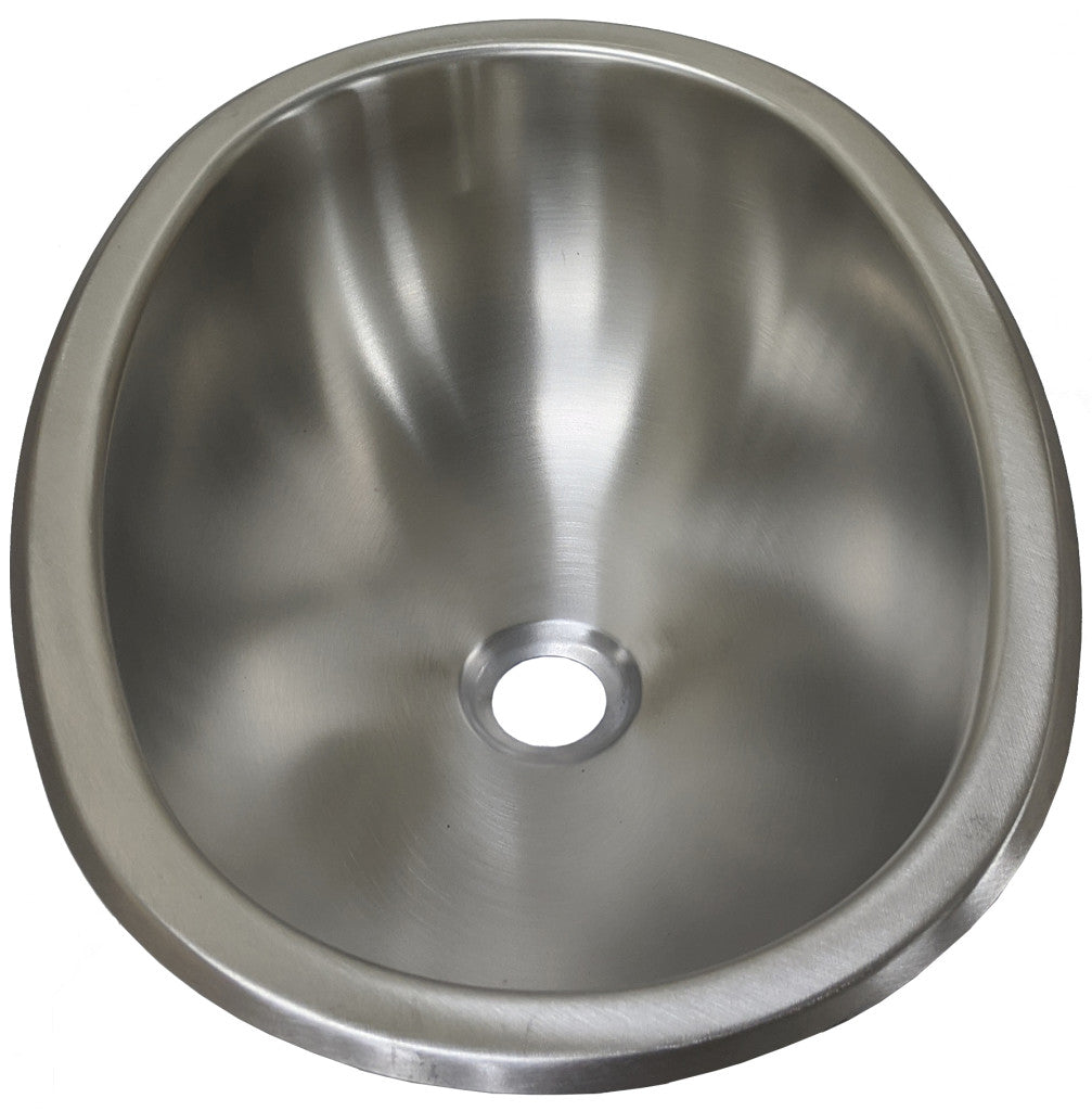 Lavabo Ovale 12” x 17” x 7” en Acier Inoxydable pour RV et Bateaux