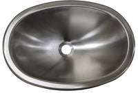 Lavabo Ovale 12” x 17” x 7” en Acier Inoxydable pour RV et Bateaux