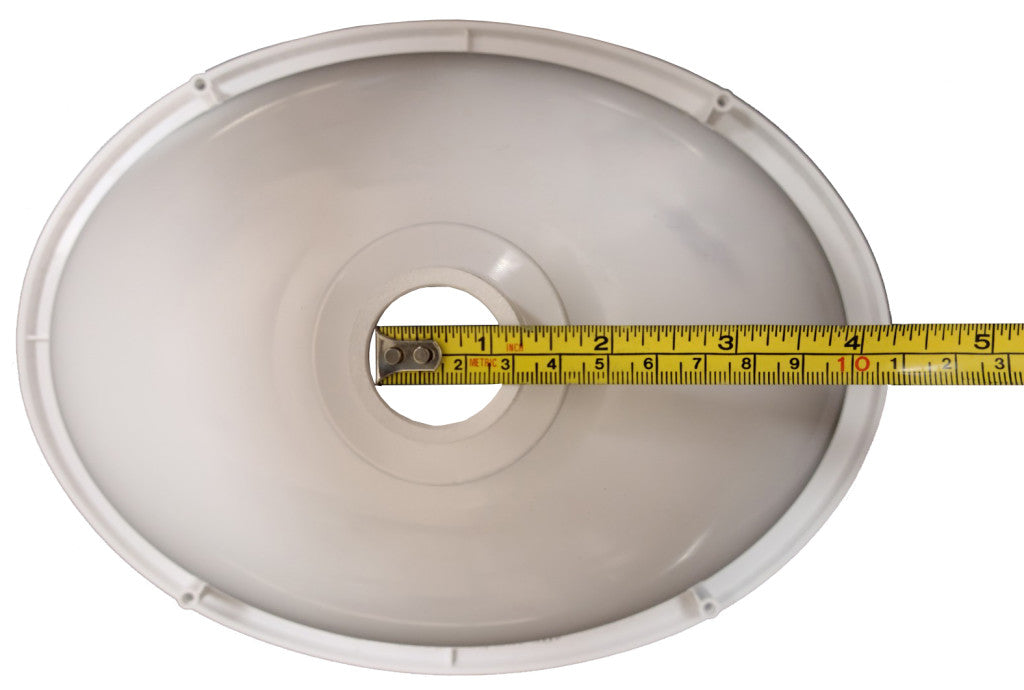 Évier Ovale en Plastique Blanc 10" – Avec Vidange et Bouchon