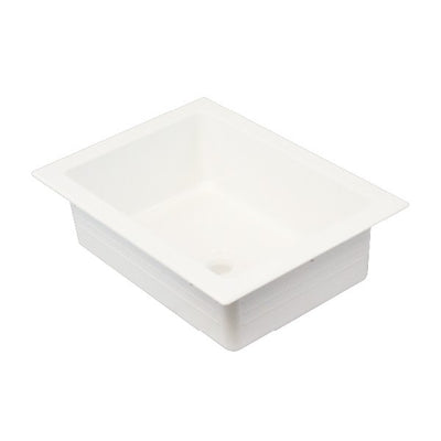 Évier de Cuisine Simple Blanc 11" x 12-1/2" avec Design Moderne – Installation Sous ou Sur Plan