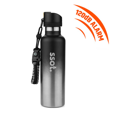 Bouteille d'eau en acier inoxydable avec alarme 120 dB - BUZZTLE750-BSS