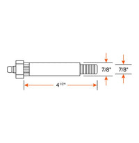Boulon de suspension zingué 7/8"-9 x 4 1/2" pour égaliseur slipper