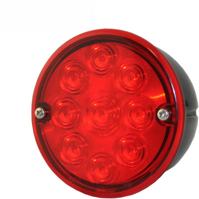 Lumière LED remorque ronde plastique 9 LED – Feu arrière durable