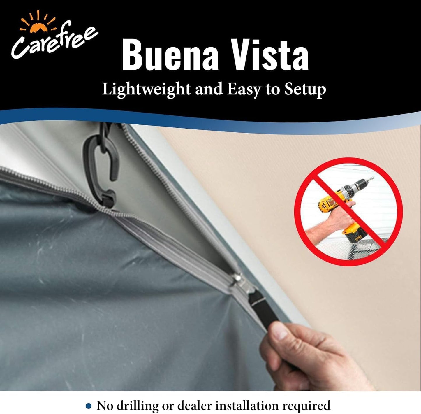 Enclos d’Auvent Buena Vista - Facile à Installer, Léger et Compact