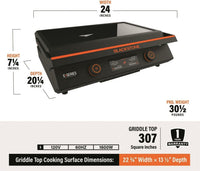 Grille Électrique Blackstone 8001 E-Series 22'' - Griddle avec Couvercle et Revêtement Antiadhésif