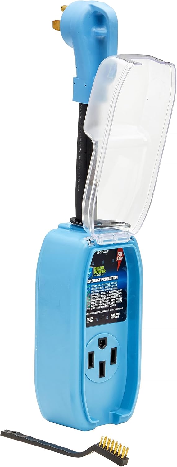 Protecteur de surtension 50A pour VR – Dicor DP-SP50A-P – Modèle portable avec indicateurs LED