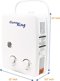 Chauffe-eau au propane portable 34 000 BTU - Sécurité CSA, facile à installer et durable