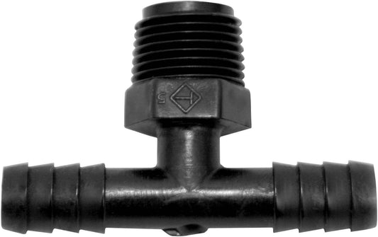 Plumbing T-Adapter 3/8"NPTx3/8"x3/8"Barb