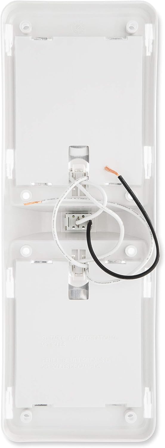 Lampe de plafond double 12V à ampoule incandescente avec lentille transparente - Remplacement, instructions de montage incluses