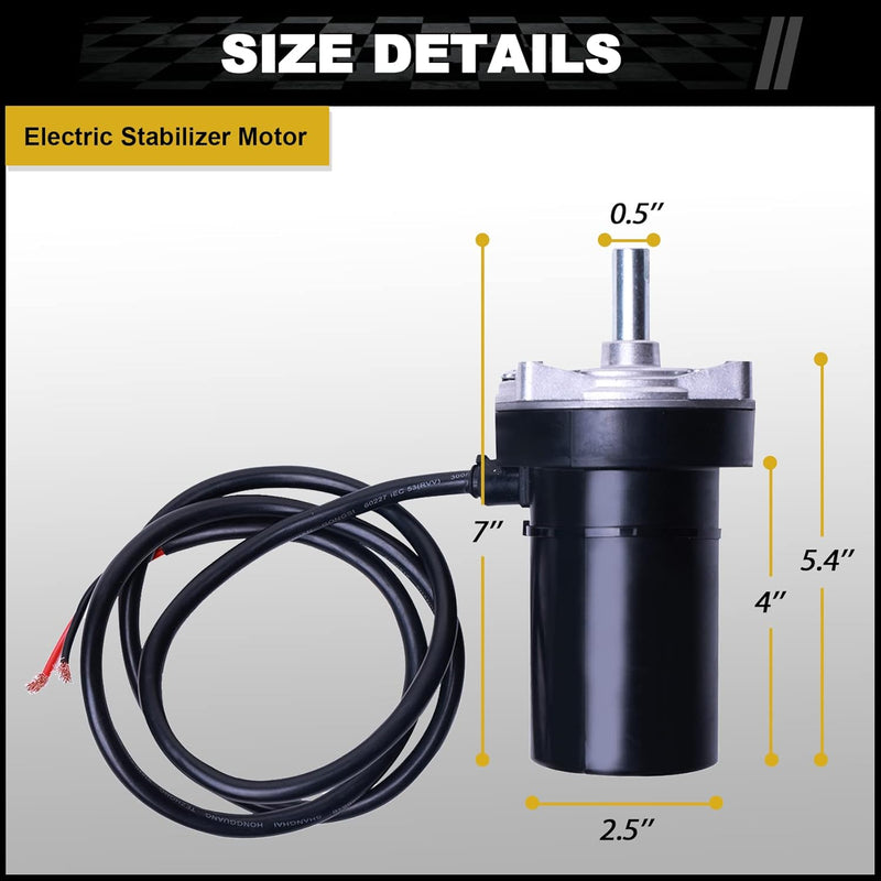 Moteur de cric stabilisateur arrière électrique compatible avec Lippert 113407, 352338, 138445, 178562, 162307 - Remplace K01285-C800, K01285C800, K01531A800, K01531-A800