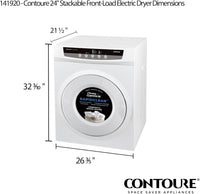 Sécheuse électrique compacte 24 po pour VR – CONTOURE DE-1350W empilable