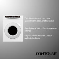 Sécheuse électrique compacte 24 po pour VR – CONTOURE DE-1350W empilable