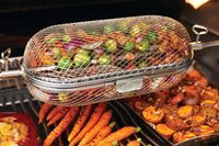 Panier Rotissoire Napoleon – Cuisson saine pour ailes de poulet, frites et légumes – Compatible avec la plupart des broches de barbecue
