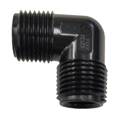ESCO 1/2" MPT x 1/2" MPT Plastic Elbow – 90° Male Threaded