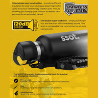 BUZZTLE750-BSS Stainless Steel Water Bottle with 120 dB Alarm